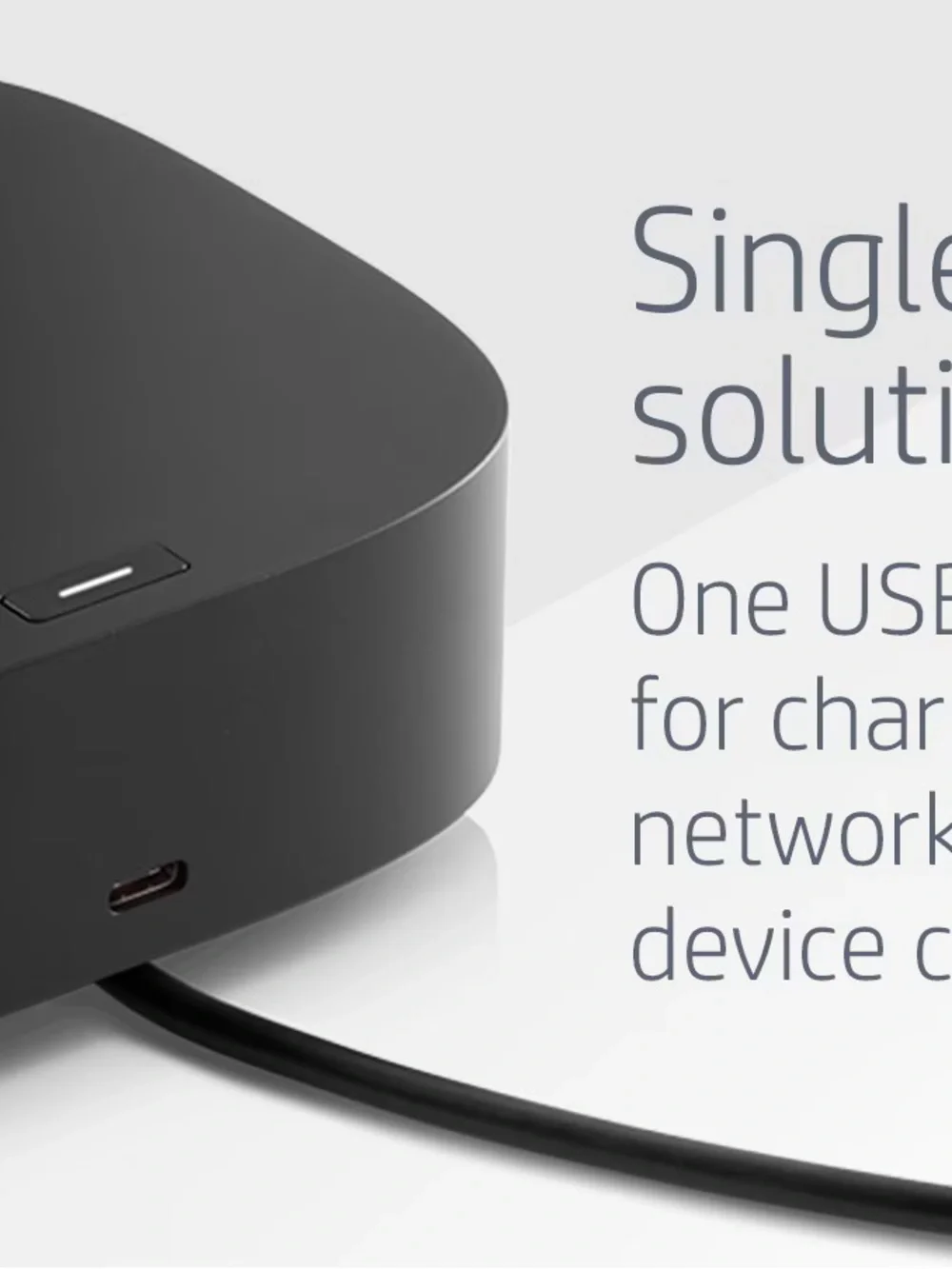 HP Black USB-C Docking Station with Power Adapter and Cables